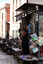 Newspaper kiosk on a street of Lisbon