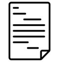 Newspaper Line Isolated Vector Icon That can be easily modified or edit Royalty Free Stock Photo
