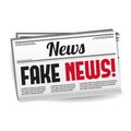 Newspaper Magazine - Fake News on white Background Royalty Free Stock Photo