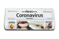 Newspaper News Coronavirus background isolated