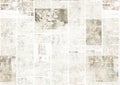 Newspaper with old grunge vintage unreadable paper texture background