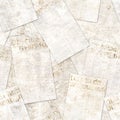 Newspaper old vintage grunge collage texture seamless pattern background