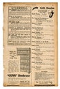 Newspaper page english text advertisement Used paper background