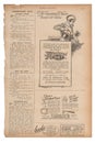 Newspaper page english text advertising pictures Vintage magazine