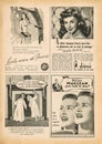 Newspaper page english text advertising pictures Vintage magazine