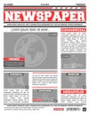 Newspaper page template