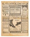 Newspaper pages antique advertising Used paper background