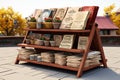 Newspaper Reading Stand on white background