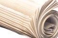 Newspaper Roll Isolated Royalty Free Stock Photo