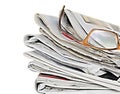 Newspaper rolled up Royalty Free Stock Photo