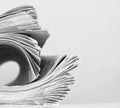 newspaper rolled up and sitting no people stock photo Royalty Free Stock Photo