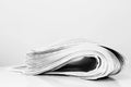 Newspaper rolled up Royalty Free Stock Photo