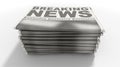 Newspaper Stack Breaking News Royalty Free Stock Photo