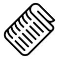 Newspaper stack icon, outline style