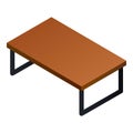 Newspaper table icon, isometric style