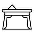 Newspaper table icon, outline style
