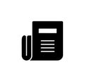 Newspaper, text icon. Simple glyph vector of text editor set icons for UI and UX, website or mobile application Royalty Free Stock Photo