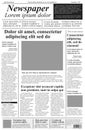 Newspaper. Vector template with lorem ipsum text and pictures. H Royalty Free Stock Photo