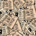 Newspaper vintage seamless background