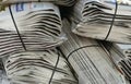 Newspapers. Closeup daily. Royalty Free Stock Photo