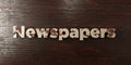 Newspapers - grungy wooden headline on Maple - 3D rendered royalty free stock image