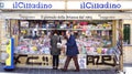 Newspapers in Italy Royalty Free Stock Photo