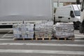 Newspapers Pallets Royalty Free Stock Photo