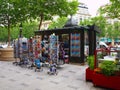 Newspapers sellers along the street in Paris. June 19, 2012.