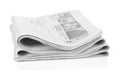 Newspapers stack isolated Royalty Free Stock Photo