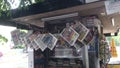 Newsstand where you can buy a large selection of newspapers and other small items