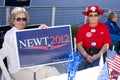 Newt Gingrich Supporters at GOP Debate Royalty Free Stock Photo