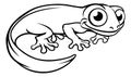 Newt or Salamander Cartoon Character Royalty Free Stock Photo