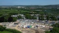 Newton Abbot, South Devon, England: DRONE VIEWS: New build house construction site