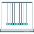 Newton ball vector chemistry science flat icon