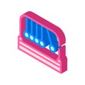 Newton balls isometric icon vector color illustration