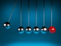 Newton cradle 3d ballancing Royalty Free Stock Photo