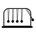 Newton cradle icon on white background. Newton`s cradle symbol. kinetics sign. flat style