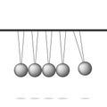 Newton cradle pendulum ball, Leadership work together teamwork,