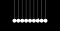 The newton cradle pendulum balls swinging back and forth