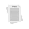 Newton force paper icon flat isolated vector