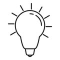 Newton idea bulb icon, outline style