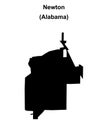 Newton outline map Royalty Free Stock Photo