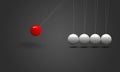 Newton`s cradle: Newton science concept