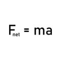newtonÃ¢â¬â¢s second law of motion formula. force mass and acceleration Royalty Free Stock Photo
