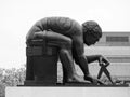 Newton sculpture by Paolozzi at the British Library in London, b Royalty Free Stock Photo