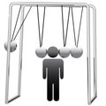 Newtons Cradle Cradles Man Head