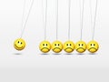 Newtons cradle - smiling face