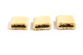 Three fig fruit bars snack food Royalty Free Stock Photo