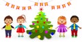 NewYear child fir-tree