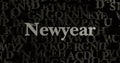 Newyear - 3D rendered metallic typeset headline illustration